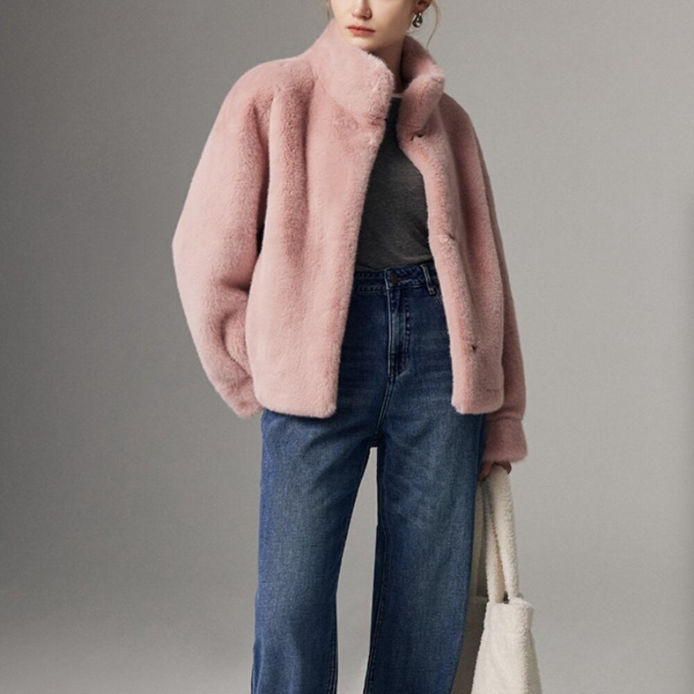Luxury Soft Faux Fur Hidden Closure Coat